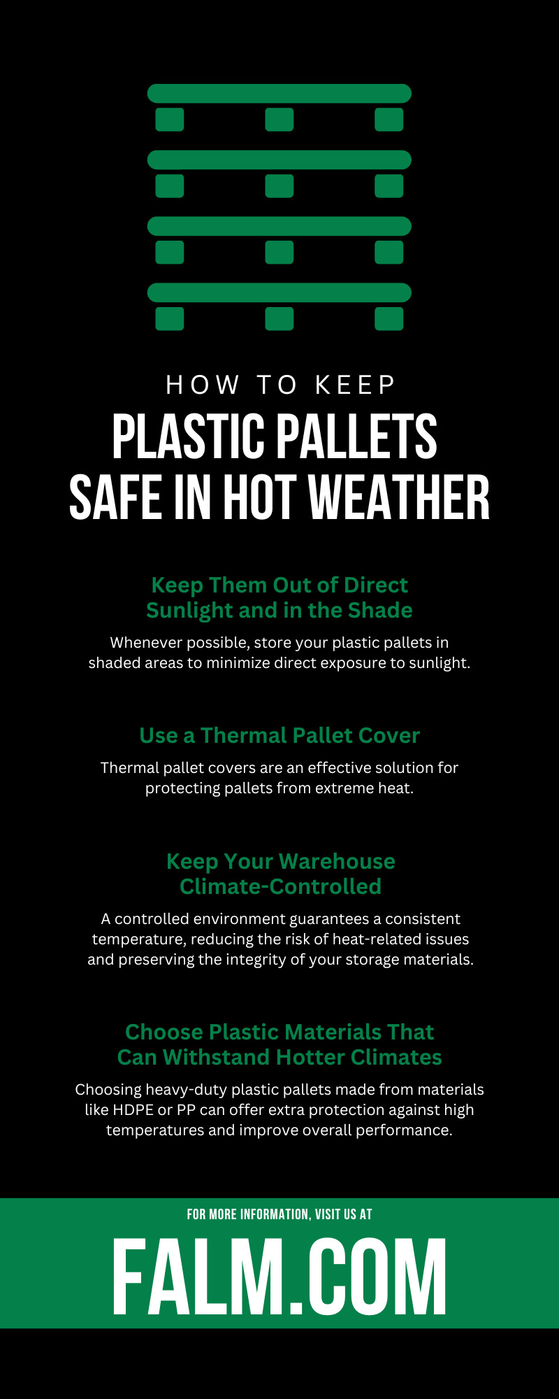 How To Keep Plastic Pallets Safe in Hot Weather