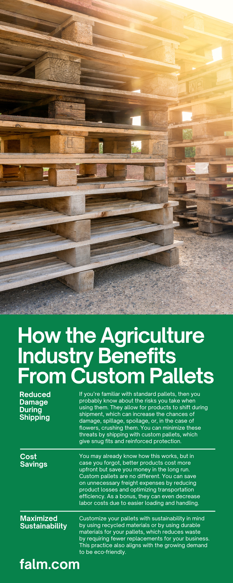 How the Agriculture Industry Benefits From Custom Pallets